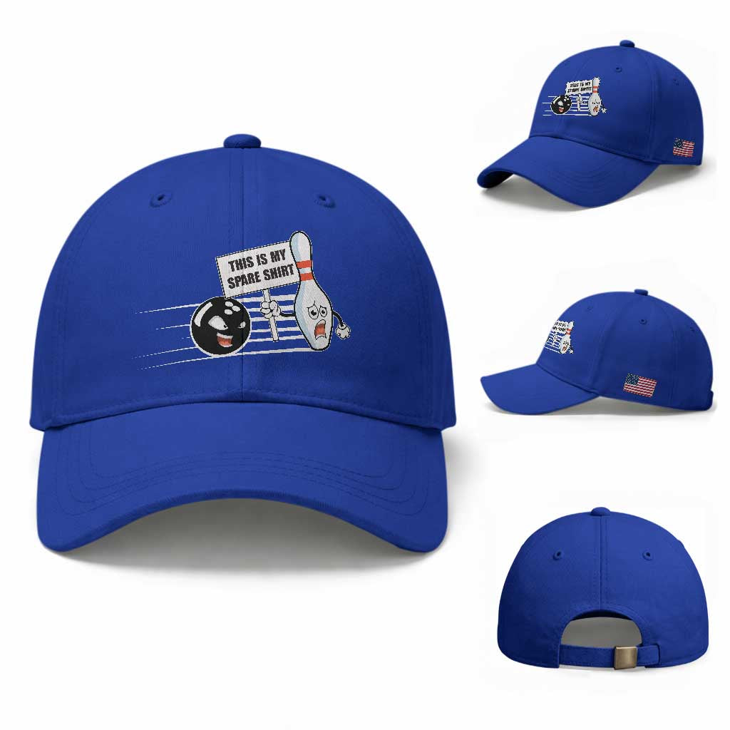 This Is My Spare Shirt Baseball Cap Funny Bowling Gift