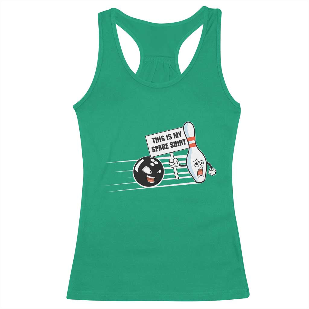 This Is My Spare Shirt Racerback Tank Top Funny Bowling Gift - Wonder Print Shop