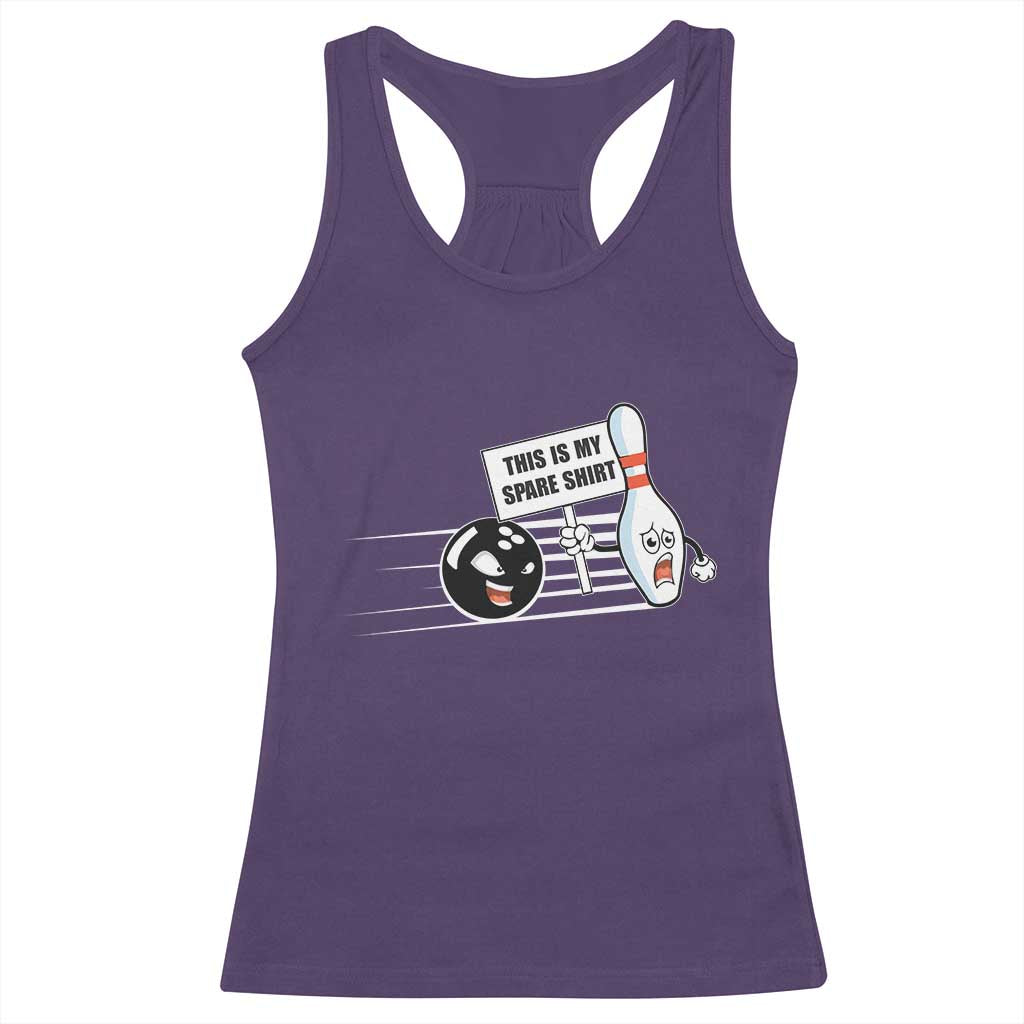 This Is My Spare Shirt Racerback Tank Top Funny Bowling Gift - Wonder Print Shop