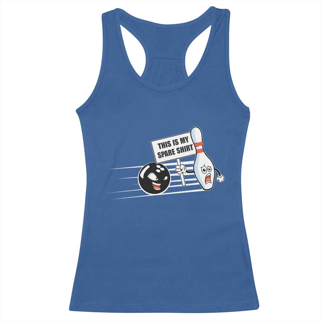 This Is My Spare Shirt Racerback Tank Top Funny Bowling Gift - Wonder Print Shop