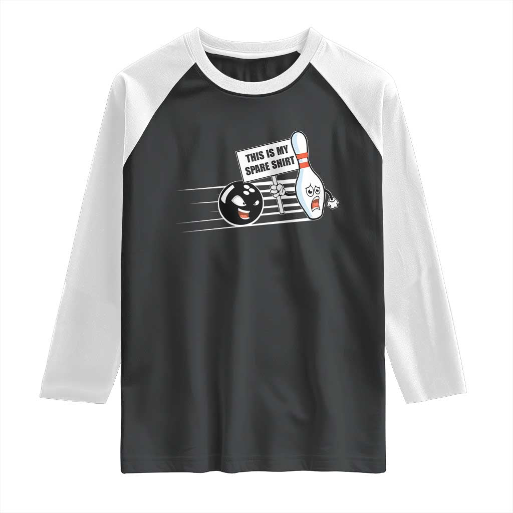 This Is My Spare Shirt Raglan Shirt Funny Bowling Gift - Wonder Print Shop