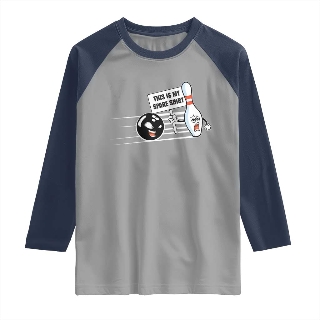 This Is My Spare Shirt Raglan Shirt Funny Bowling Gift - Wonder Print Shop