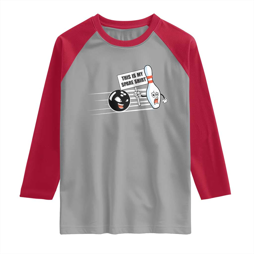 This Is My Spare Shirt Raglan Shirt Funny Bowling Gift - Wonder Print Shop