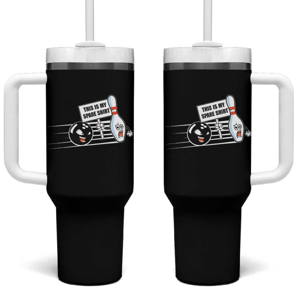 This Is My Spare Shirt Tumbler With Handle Funny Bowling Gift - Wonder Print Shop