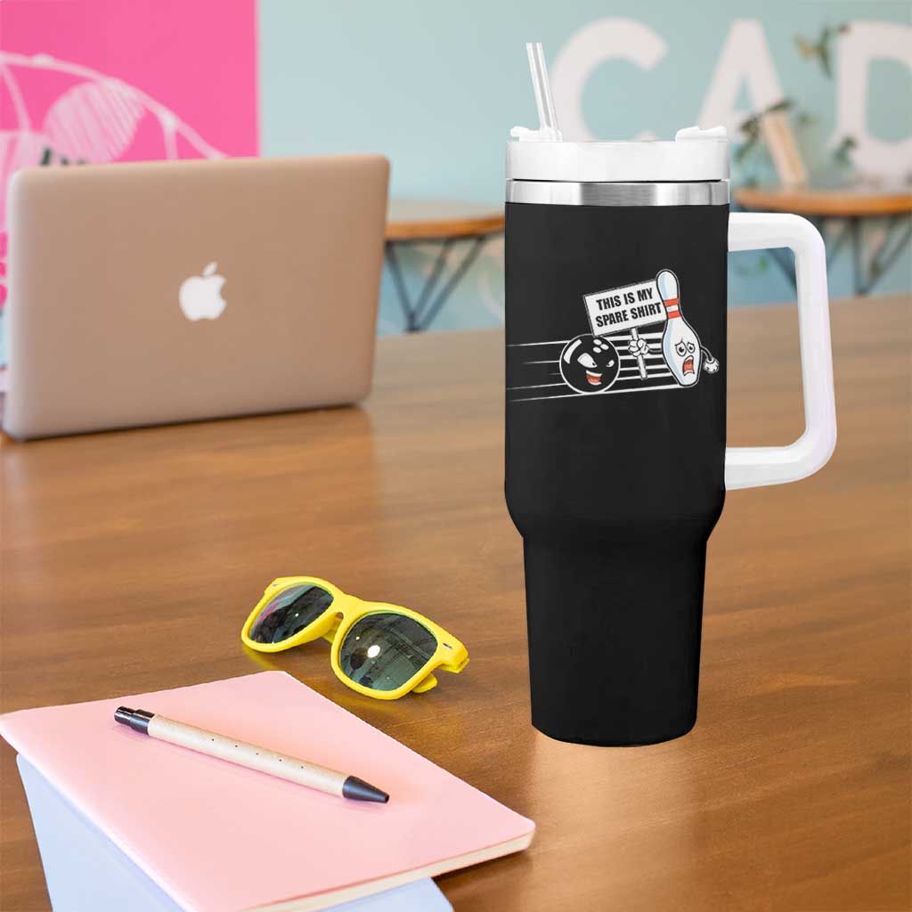 This Is My Spare Shirt Tumbler With Handle Funny Bowling Gift - Wonder Print Shop