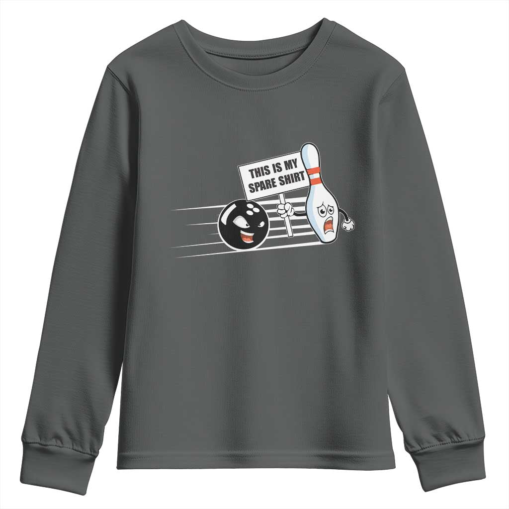 This Is My Spare Shirt Youth Sweatshirt Funny Bowling Gift - Wonder Print Shop