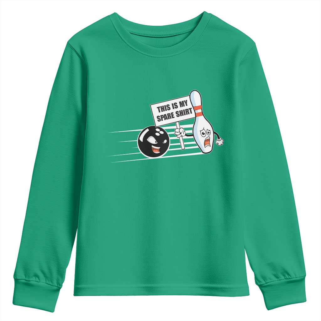 This Is My Spare Shirt Youth Sweatshirt Funny Bowling Gift - Wonder Print Shop