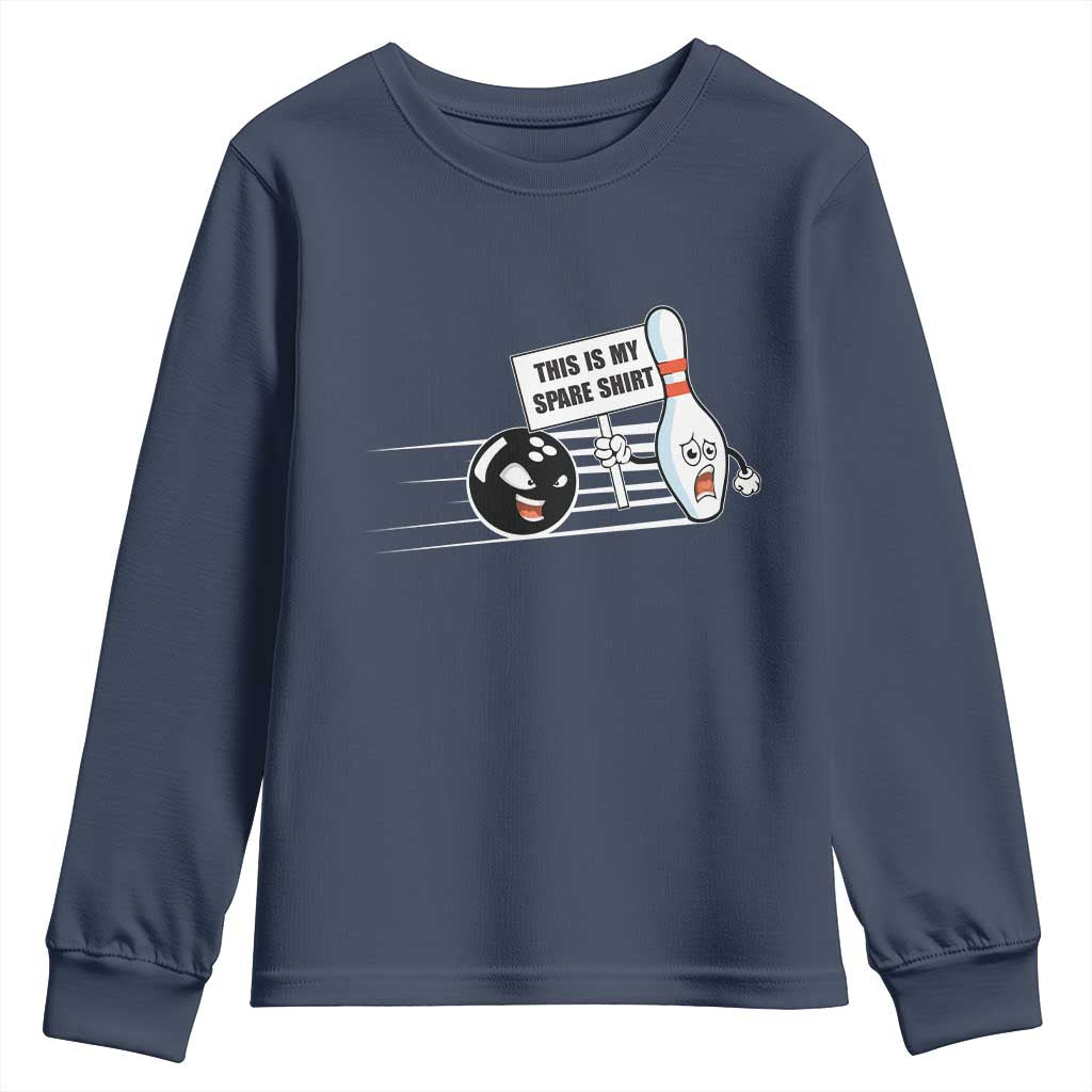This Is My Spare Shirt Youth Sweatshirt Funny Bowling Gift - Wonder Print Shop