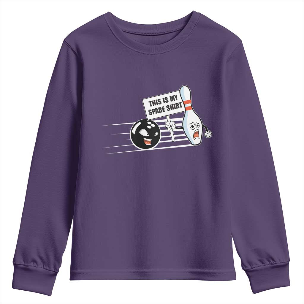 This Is My Spare Shirt Youth Sweatshirt Funny Bowling Gift - Wonder Print Shop