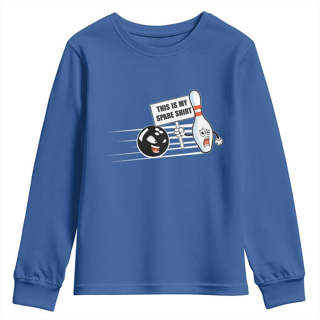 This Is My Spare Shirt Youth Sweatshirt Funny Bowling Gift - Wonder Print Shop