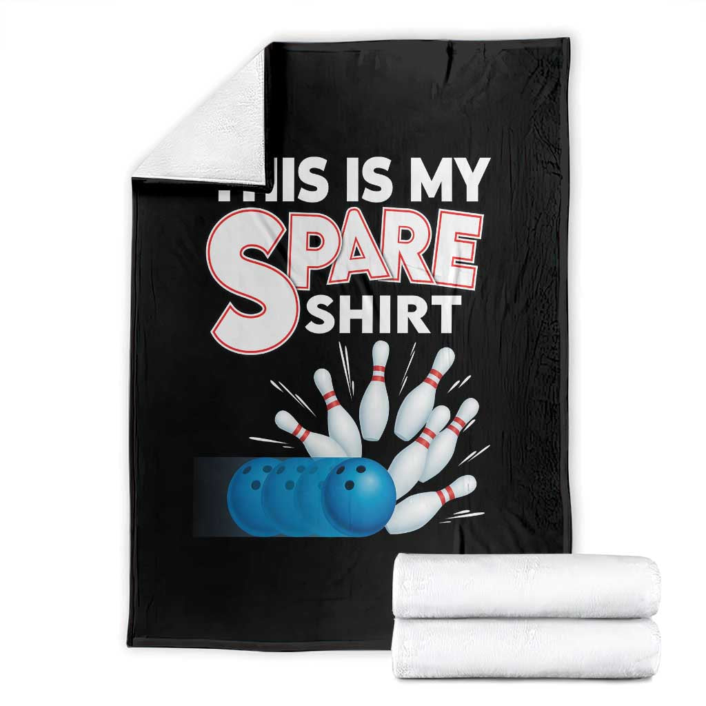 This Is My Spare Shirt Throw Blanket Bowling Pun Gift - Wonder Print Shop