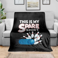 This Is My Spare Shirt Throw Blanket Bowling Pun Gift - Wonder Print Shop