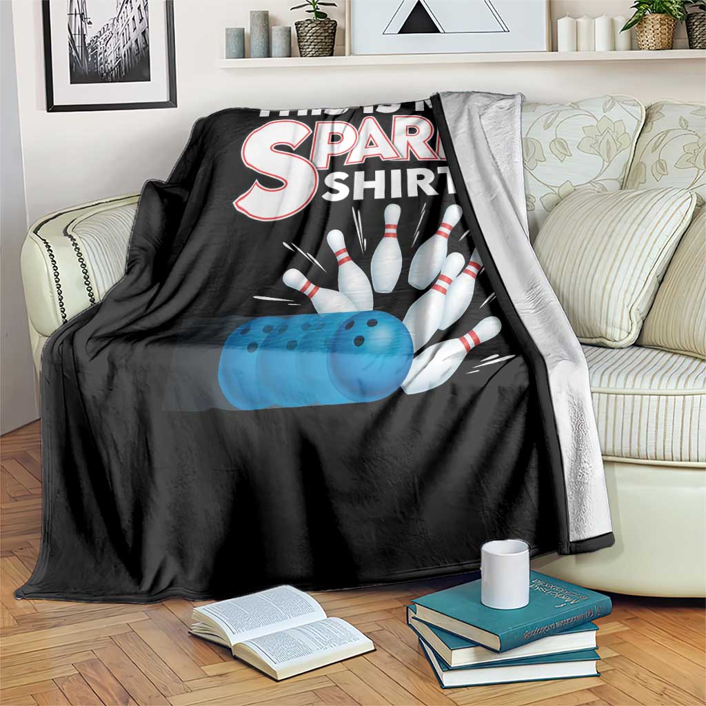 This Is My Spare Shirt Throw Blanket Bowling Pun Gift - Wonder Print Shop