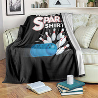 This Is My Spare Shirt Throw Blanket Bowling Pun Gift - Wonder Print Shop