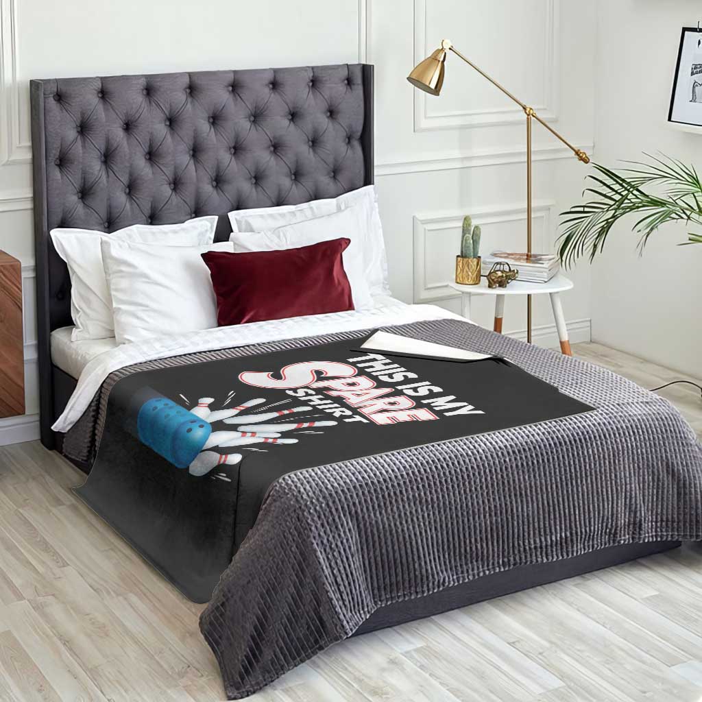 This Is My Spare Shirt Throw Blanket Bowling Pun Gift - Wonder Print Shop