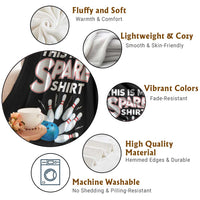 This Is My Spare Shirt Throw Blanket Bowling Pun Gift - Wonder Print Shop