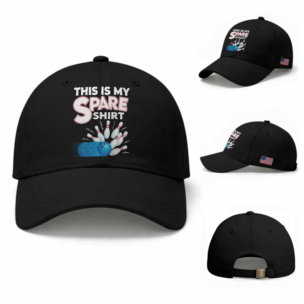 This Is My Spare Shirt Baseball Cap Bowling Pun Gift