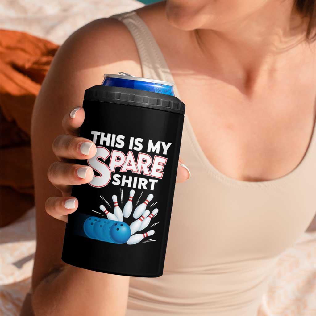 This Is My Spare Shirt 4 in 1 Can Cooler Tumbler Bowling Pun Gift - Wonder Print Shop
