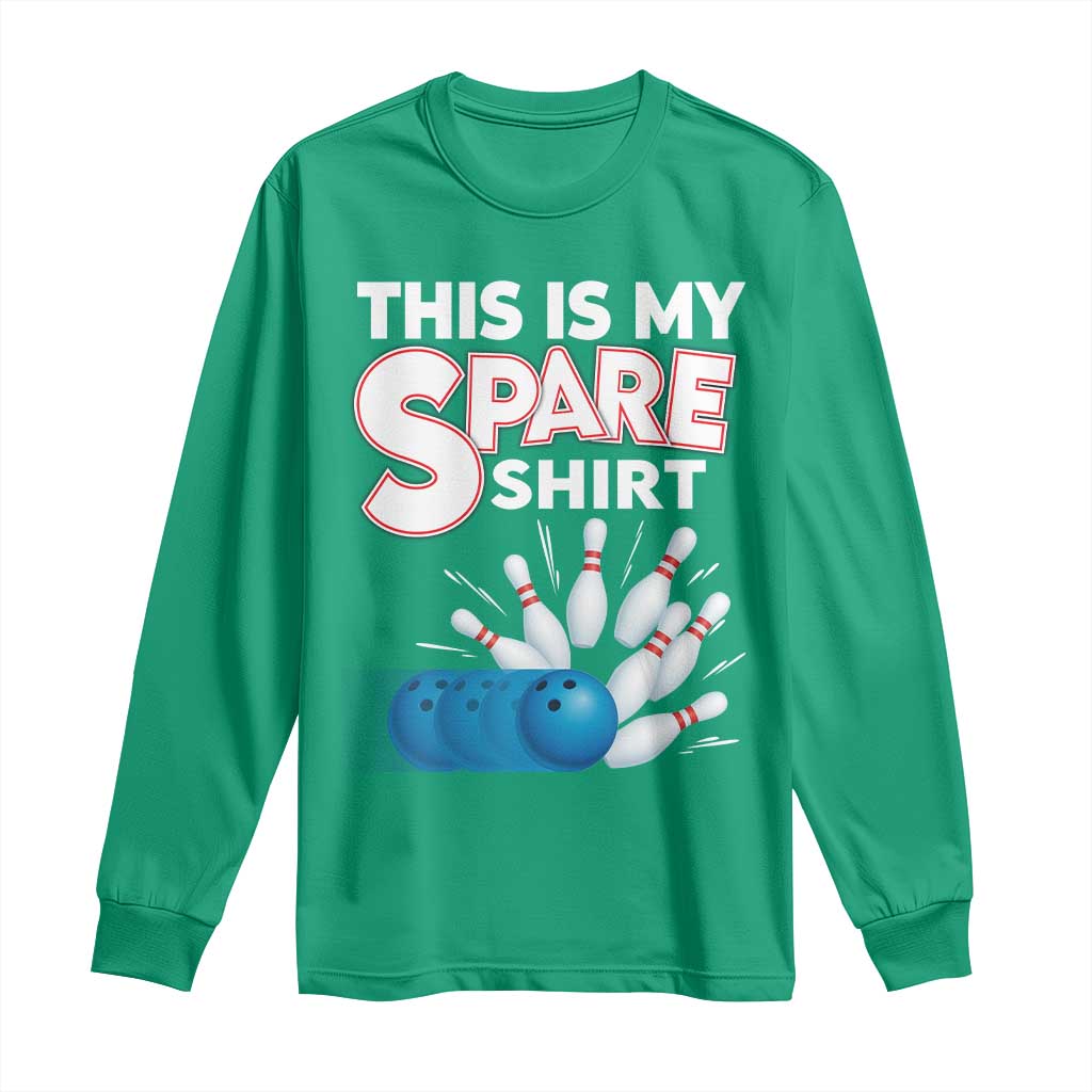 This Is My Spare Shirt Long Sleeve Shirt Bowling Pun Gift - Wonder Print Shop