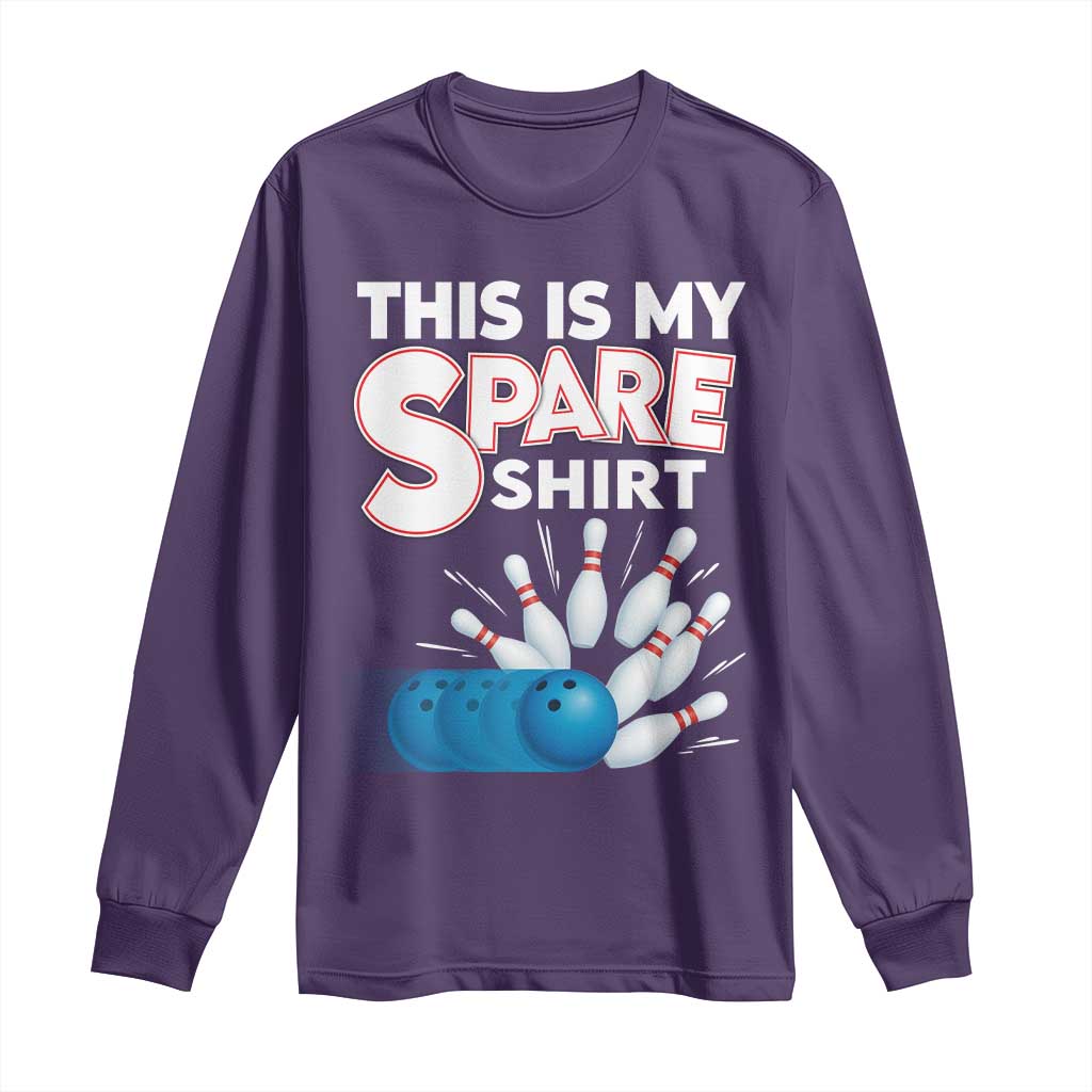 This Is My Spare Shirt Long Sleeve Shirt Bowling Pun Gift - Wonder Print Shop