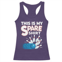 This Is My Spare Shirt Racerback Tank Top Bowling Pun Gift - Wonder Print Shop