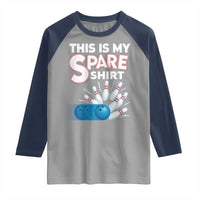 This Is My Spare Shirt Raglan Shirt Bowling Pun Gift - Wonder Print Shop