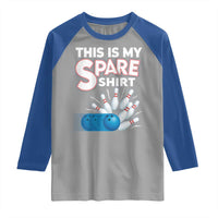 This Is My Spare Shirt Raglan Shirt Bowling Pun Gift - Wonder Print Shop