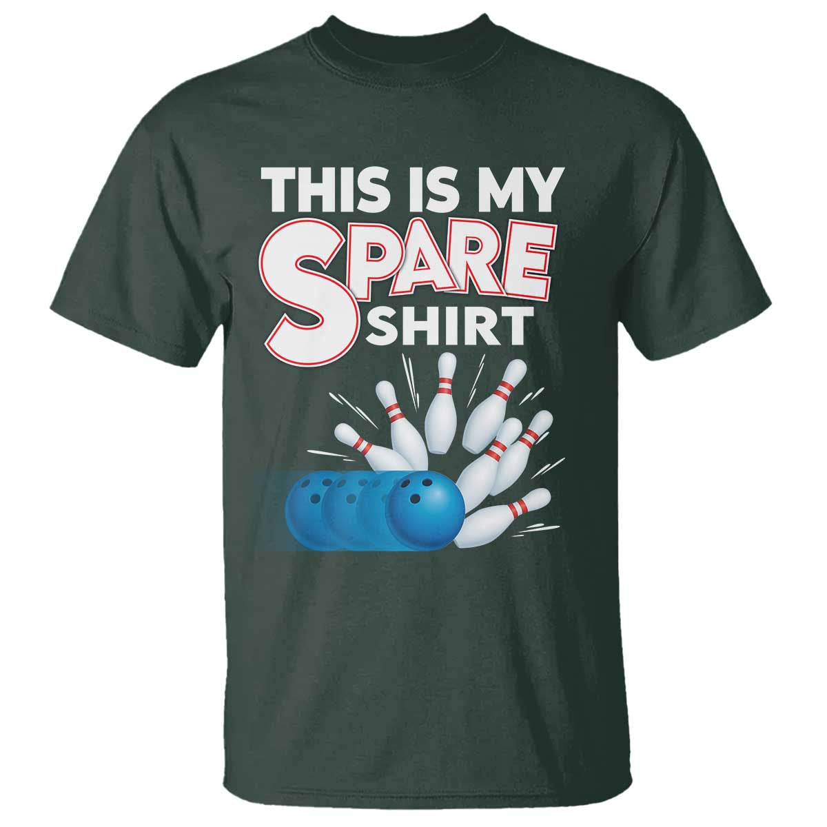 This Is My Spare Shirt T Shirt Bowling Pun Gift - Wonder Print Shop