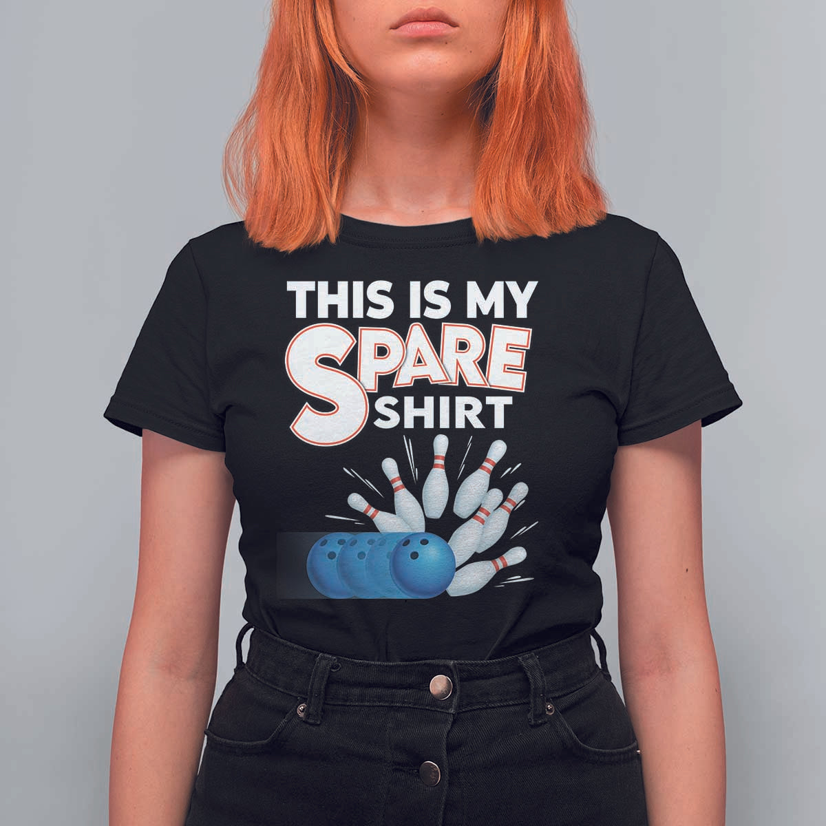 This Is My Spare Shirt T Shirt For Women Bowling Pun Gift - Wonder Print Shop