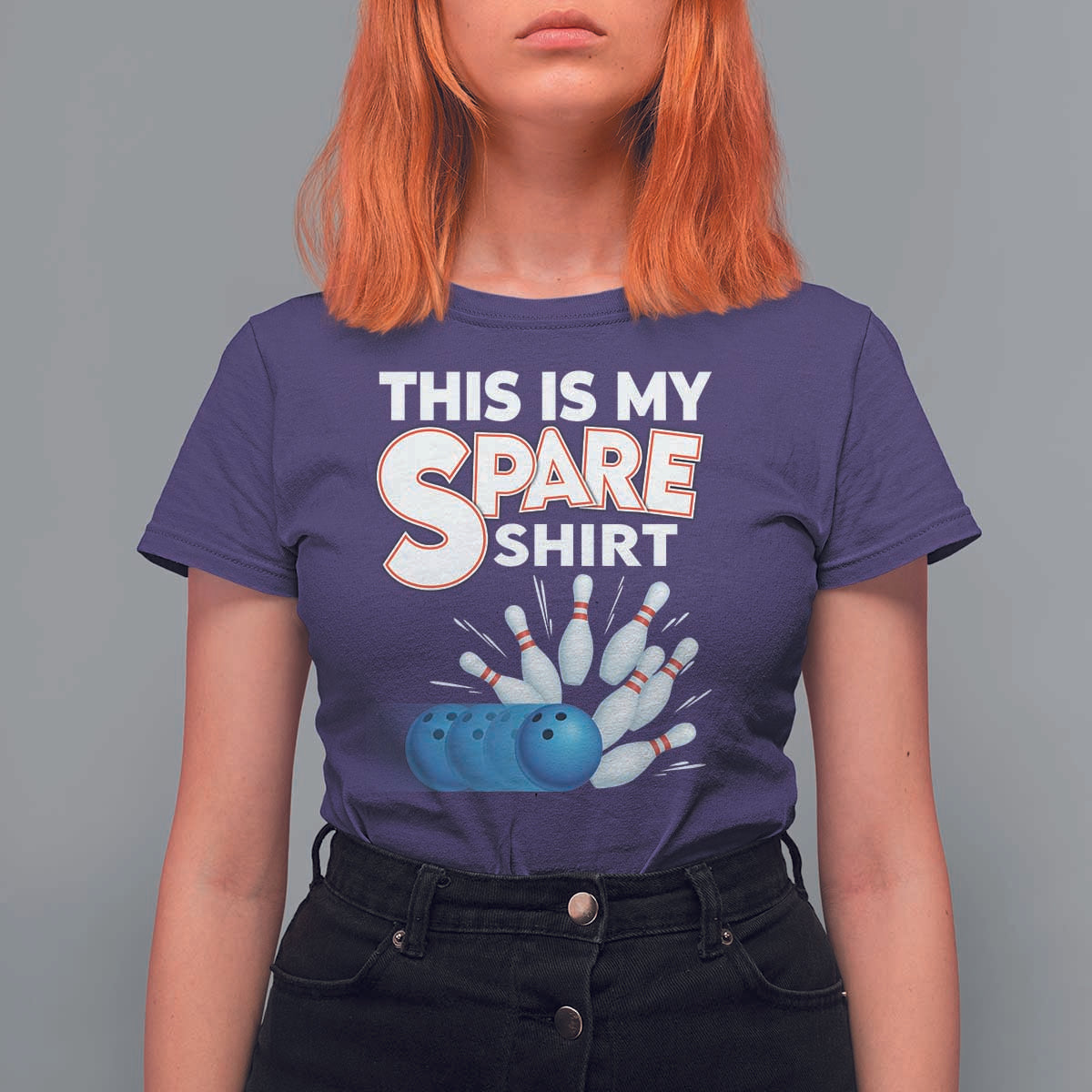 This Is My Spare Shirt T Shirt For Women Bowling Pun Gift - Wonder Print Shop
