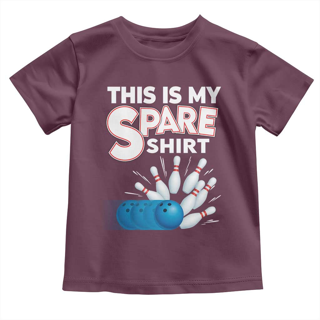 This Is My Spare Shirt Toddler T Shirt Bowling Pun Gift - Wonder Print Shop
