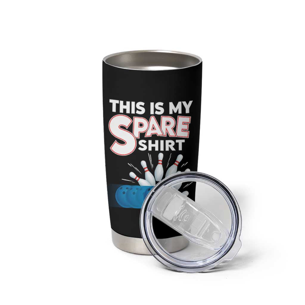 This Is My Spare Shirt Tumbler Cup Bowling Pun Gift - Wonder Print Shop
