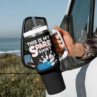 This Is My Spare Shirt Tumbler With Handle Bowling Pun Gift - Wonder Print Shop