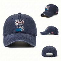 This Is My Spare Shirt Washed Cotton Baseball Cap Bowling Pun Gift