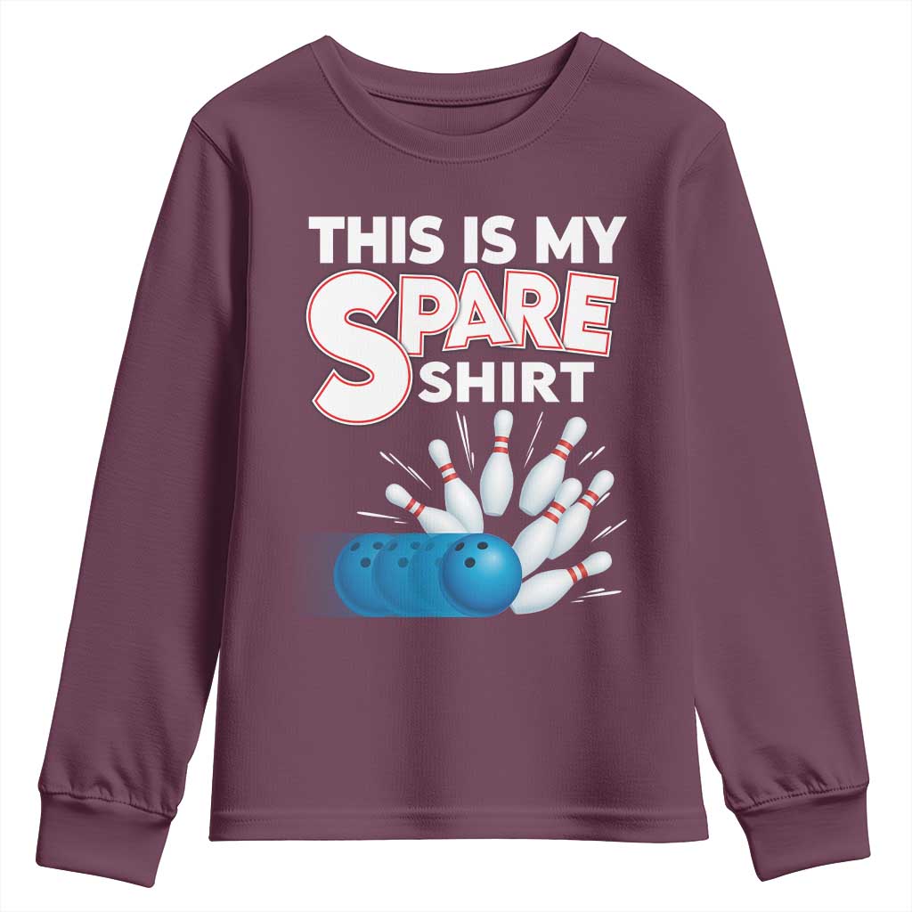 This Is My Spare Shirt Youth Sweatshirt Bowling Pun Gift - Wonder Print Shop