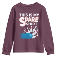 This Is My Spare Shirt Youth Sweatshirt Bowling Pun Gift - Wonder Print Shop