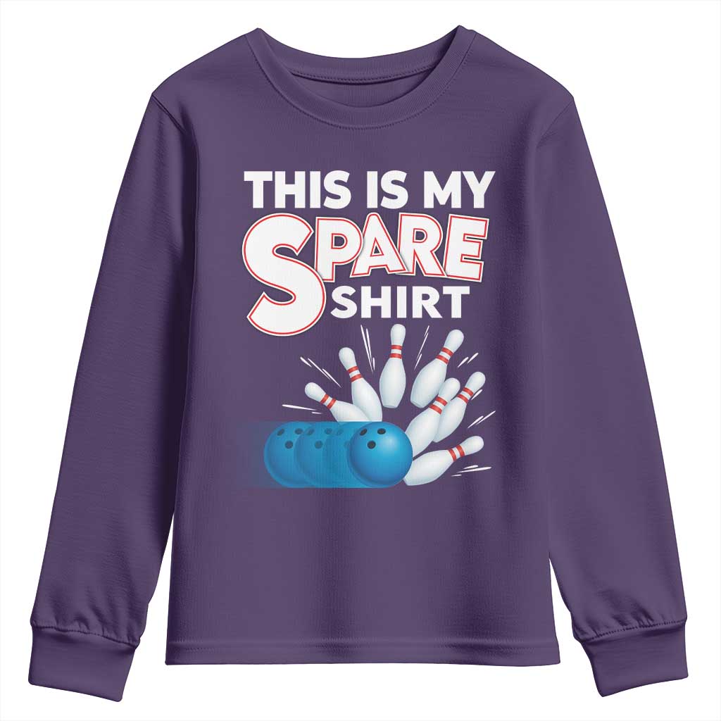 This Is My Spare Shirt Youth Sweatshirt Bowling Pun Gift - Wonder Print Shop