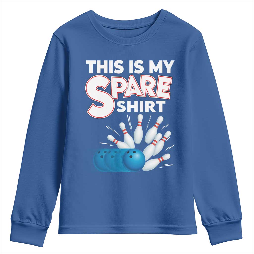 This Is My Spare Shirt Youth Sweatshirt Bowling Pun Gift - Wonder Print Shop