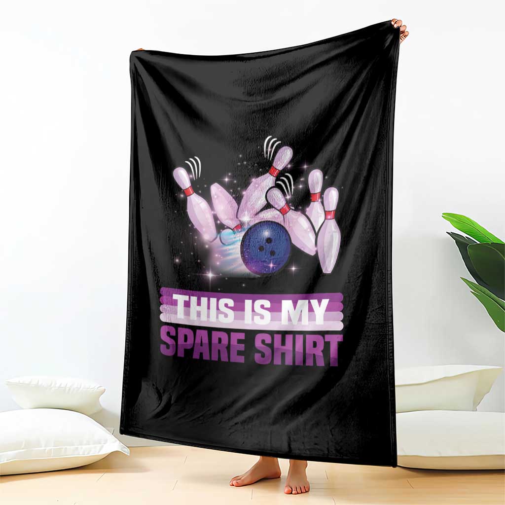 Funny Bowling Lover Throw Blanket This Is My Spare Shirt Quote - Wonder Print Shop