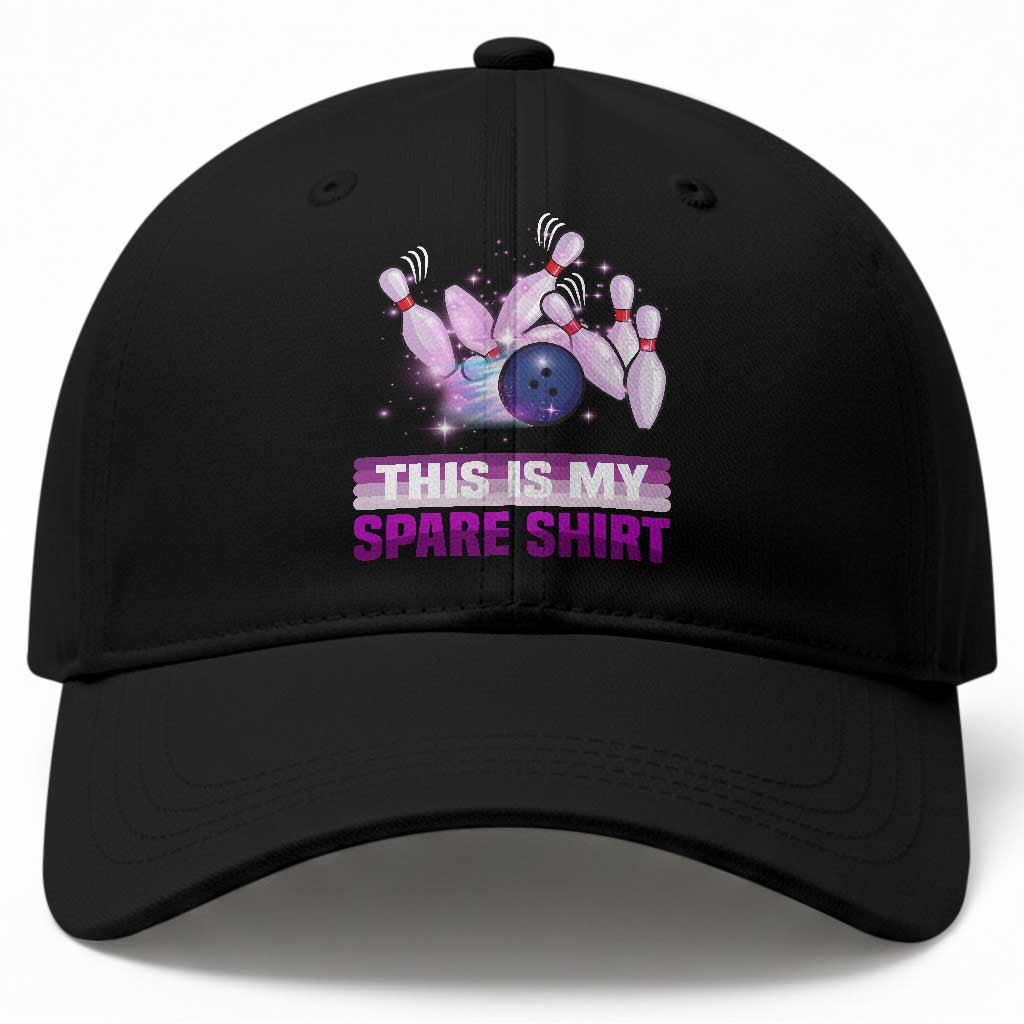 Funny Bowling Lover Baseball Cap This Is My Spare Shirt Quote