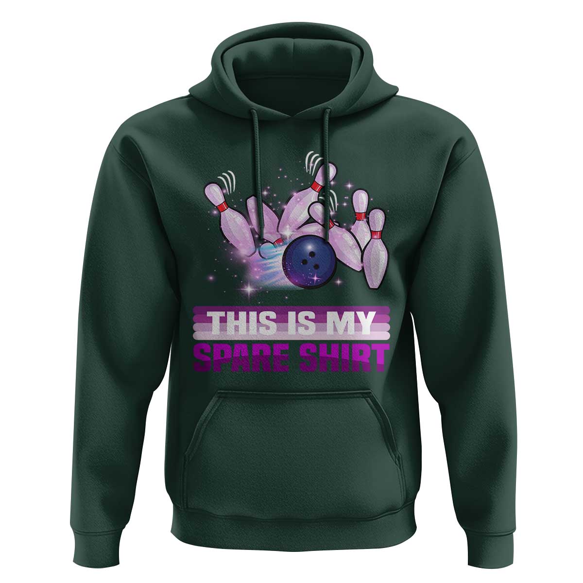 Funny Bowling Lover Hoodie This Is My Spare Shirt Quote - Wonder Print Shop