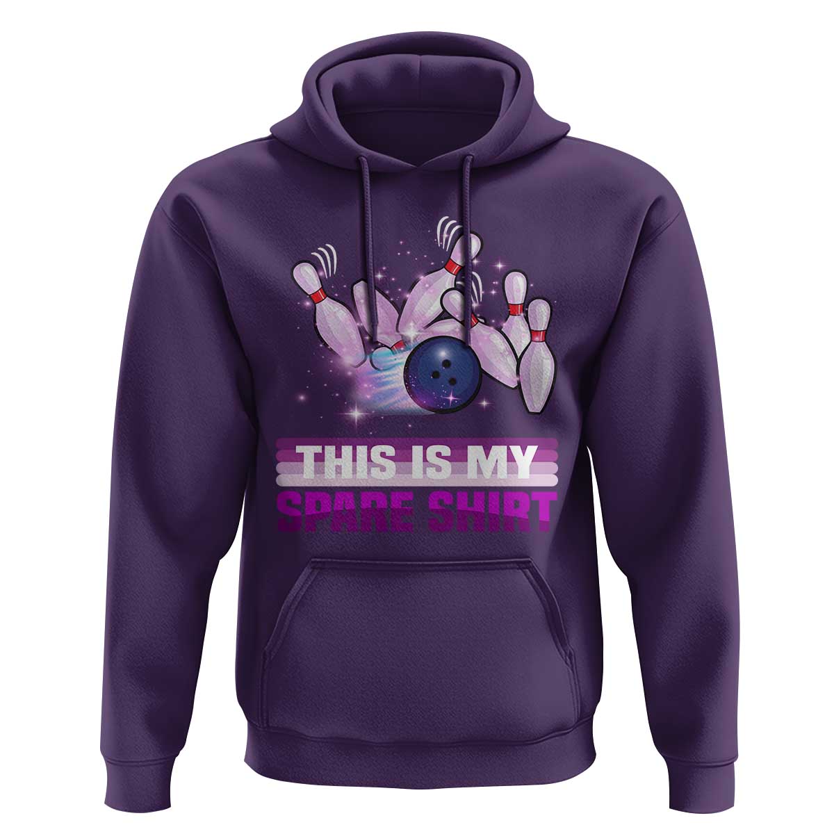Funny Bowling Lover Hoodie This Is My Spare Shirt Quote - Wonder Print Shop