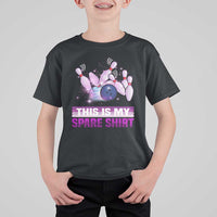 Funny Bowling Lover T Shirt For Kid This Is My Spare Shirt Quote - Wonder Print Shop