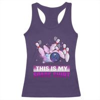 Funny Bowling Lover Racerback Tank Top This Is My Spare Shirt Quote - Wonder Print Shop