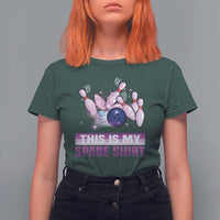 Funny Bowling Lover T Shirt For Women This Is My Spare Shirt Quote - Wonder Print Shop