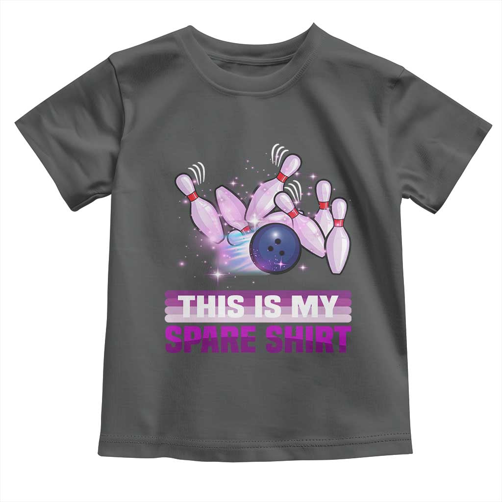 Funny Bowling Lover Toddler T Shirt This Is My Spare Shirt Quote - Wonder Print Shop