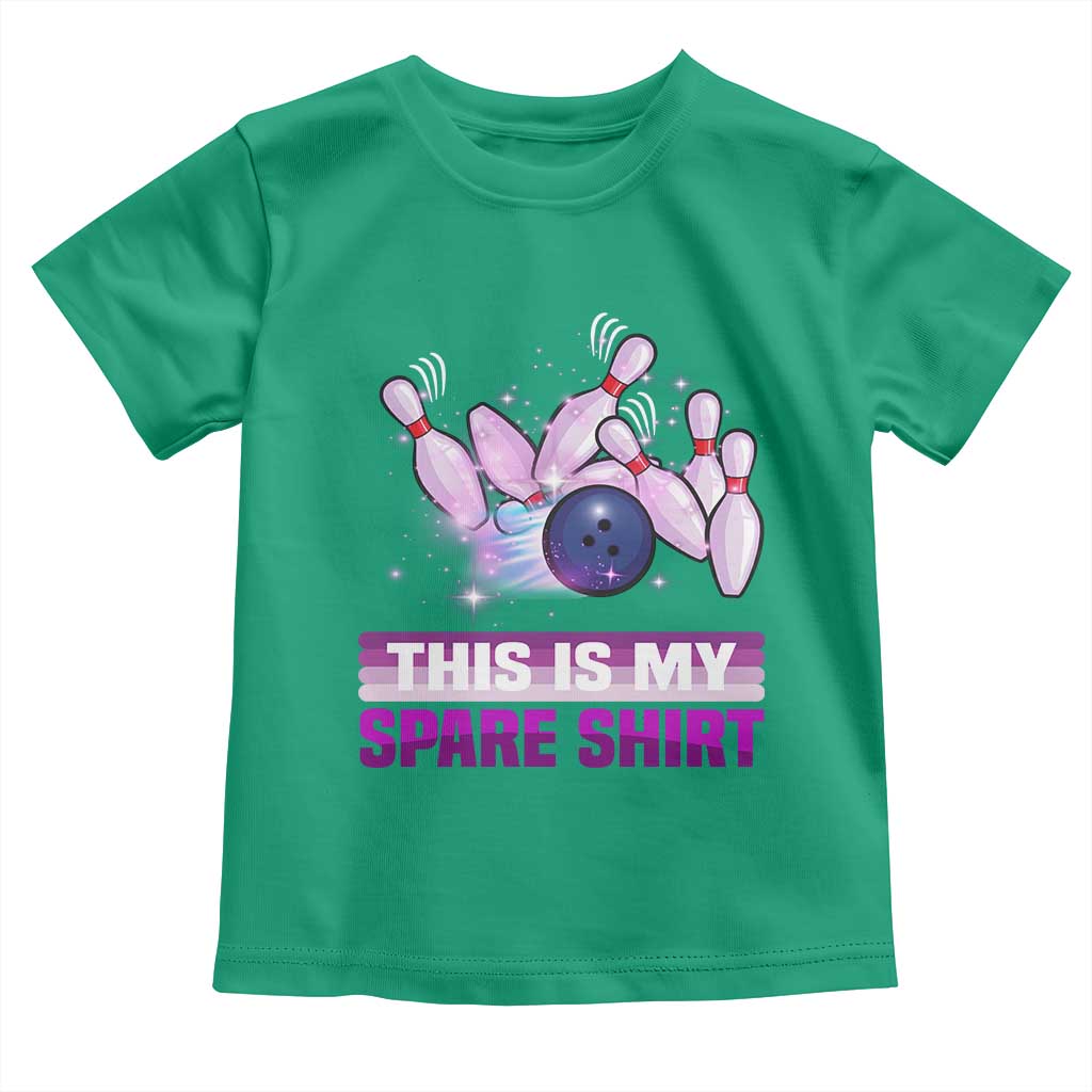 Funny Bowling Lover Toddler T Shirt This Is My Spare Shirt Quote - Wonder Print Shop