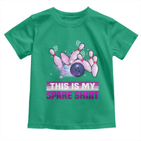Funny Bowling Lover Toddler T Shirt This Is My Spare Shirt Quote - Wonder Print Shop