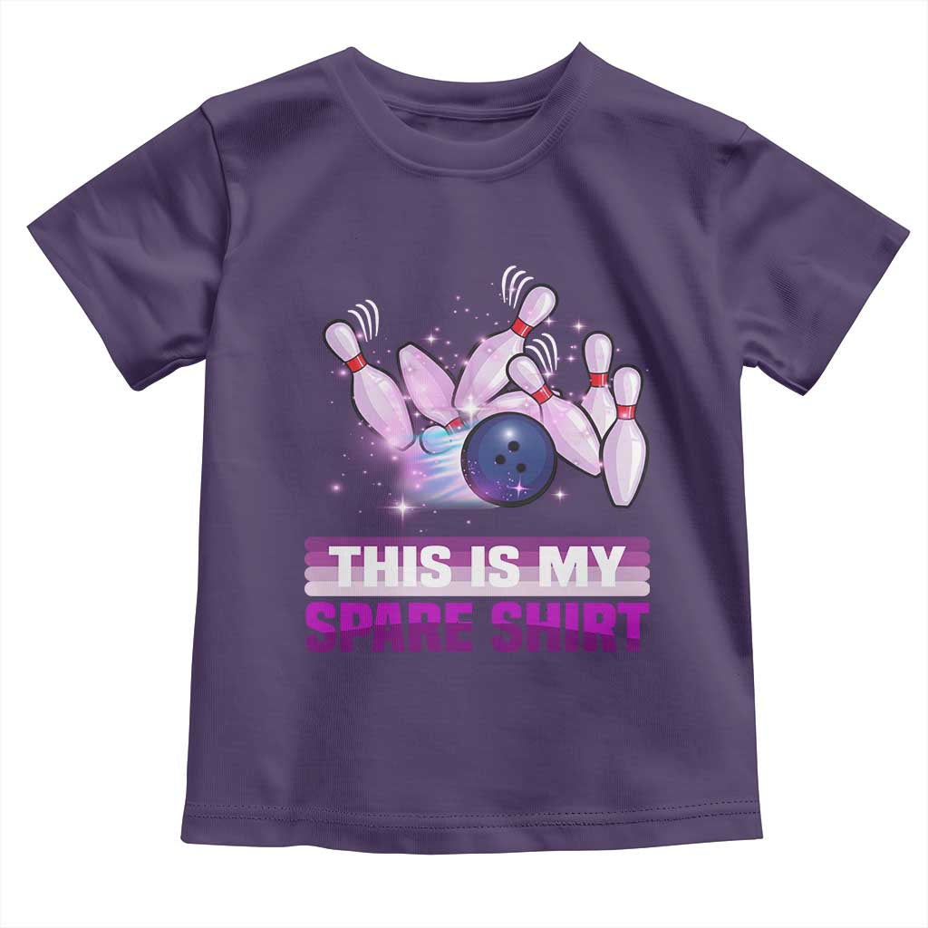Funny Bowling Lover Toddler T Shirt This Is My Spare Shirt Quote - Wonder Print Shop
