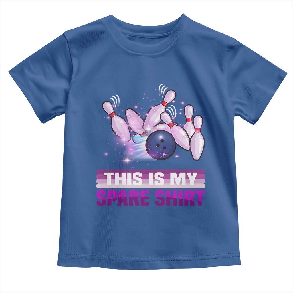 Funny Bowling Lover Toddler T Shirt This Is My Spare Shirt Quote - Wonder Print Shop